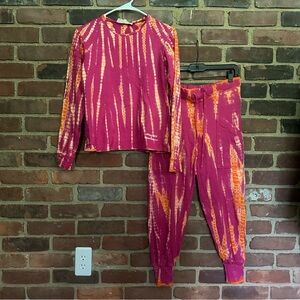 ABACAXI dye tie pants top set size small